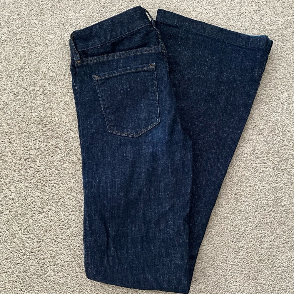 J. Crew Dark Blue Flare & Wide Leg Jeans